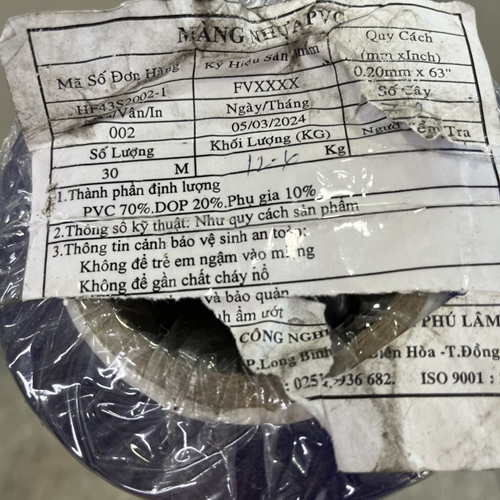 Màng nhựa PVC 0.2mm - khổ 1.4m